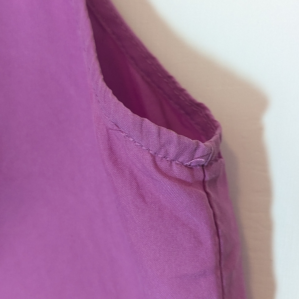 🩷 J.Crew M Silk Top  Ruffled Pink Sleeveless ultra feminine day to night - Picture 5 of 8